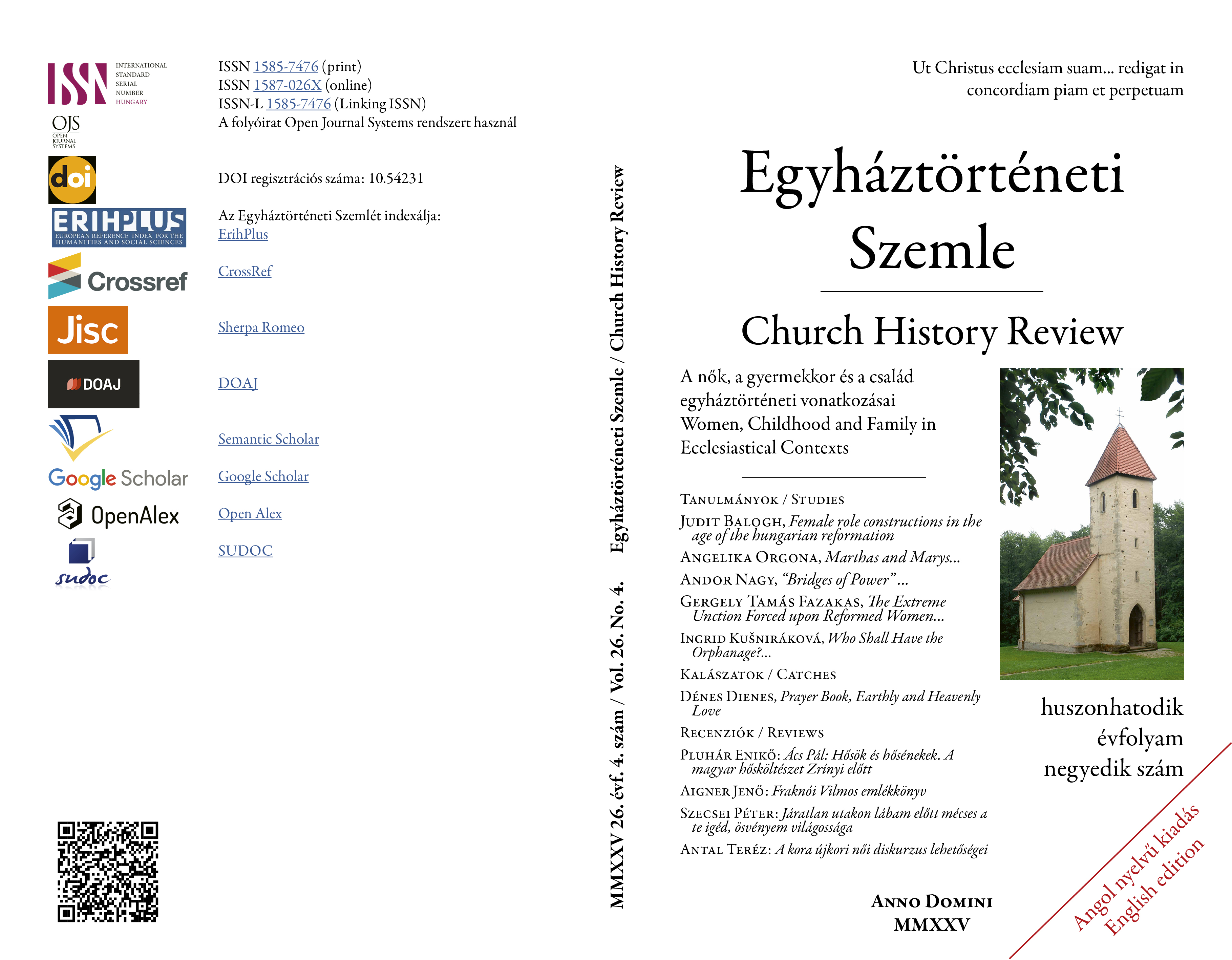 Egyháztörténeti Szemle 2025/4