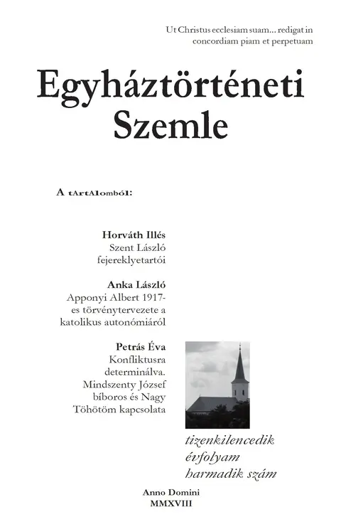 Egyháztörténeti Szemle 2018/3