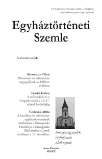 Egyháztörténeti Szemle 2020/1