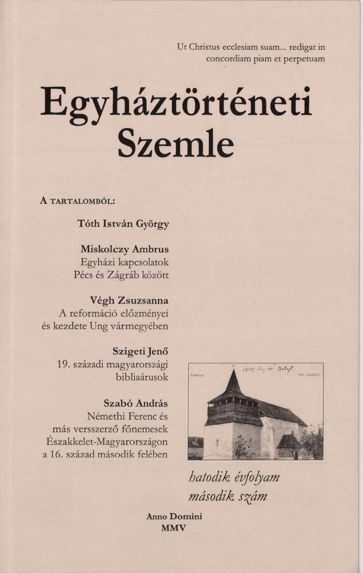 					View Vol. 6 No. 2 (2005): Church History Review
				