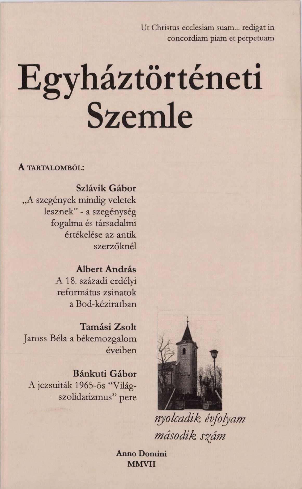 					Ansehen Bd. 8 Nr. 2 (2007): Kirchengeschichtlicher Rückblick
				