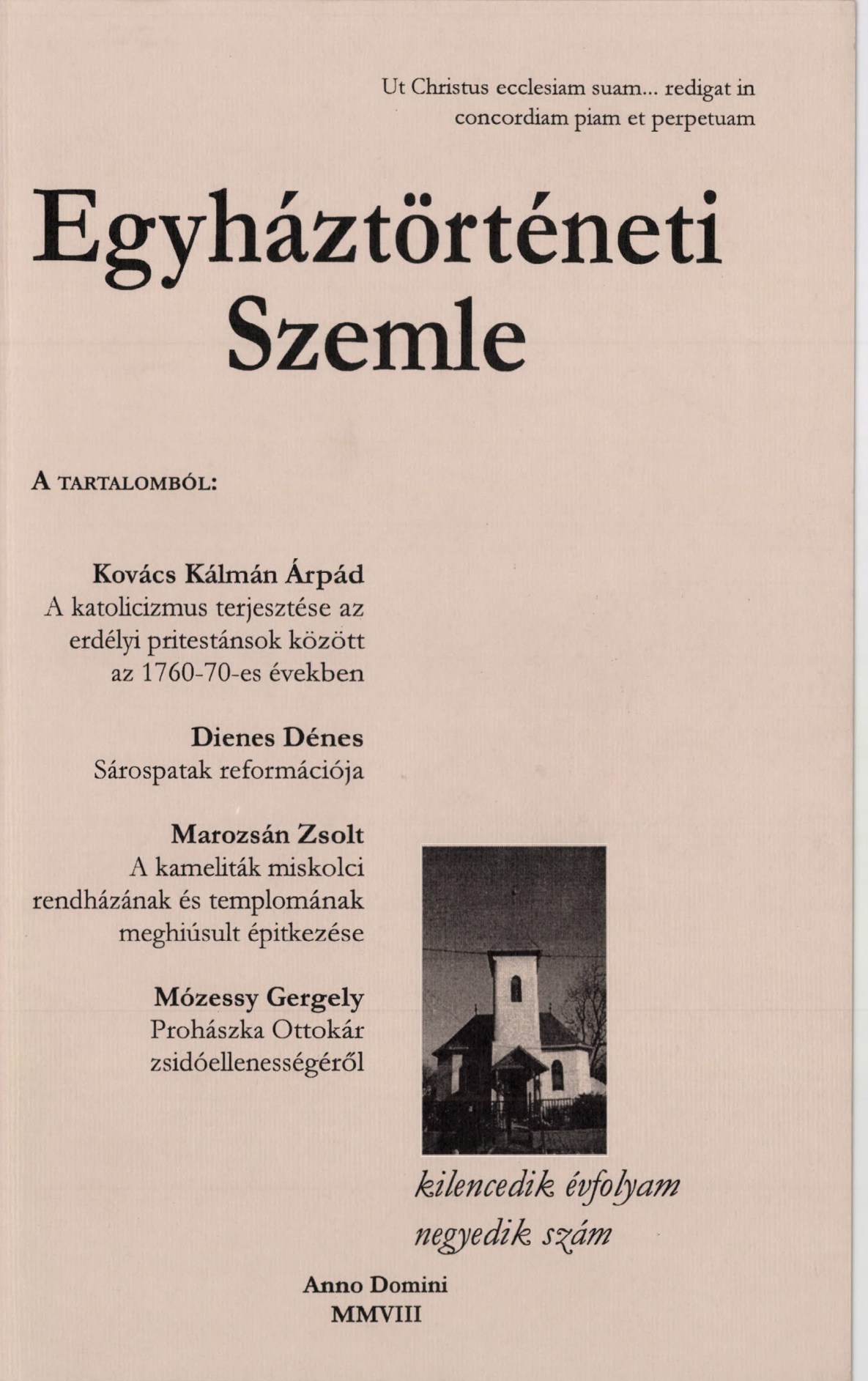 					Ansehen Bd. 9 Nr. 4 (2008): Kirchengeschichtlicher Rückblick
				
