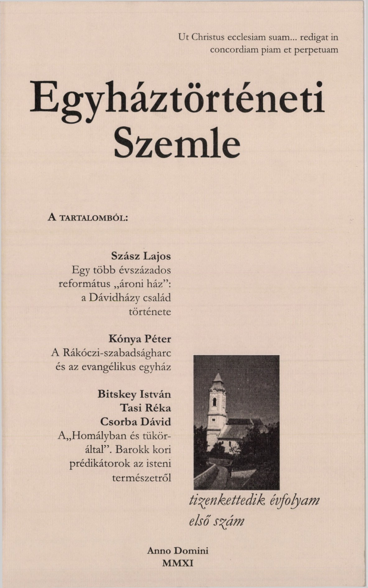 					View Vol. 12 No. 1 (2011): Church History Review
				