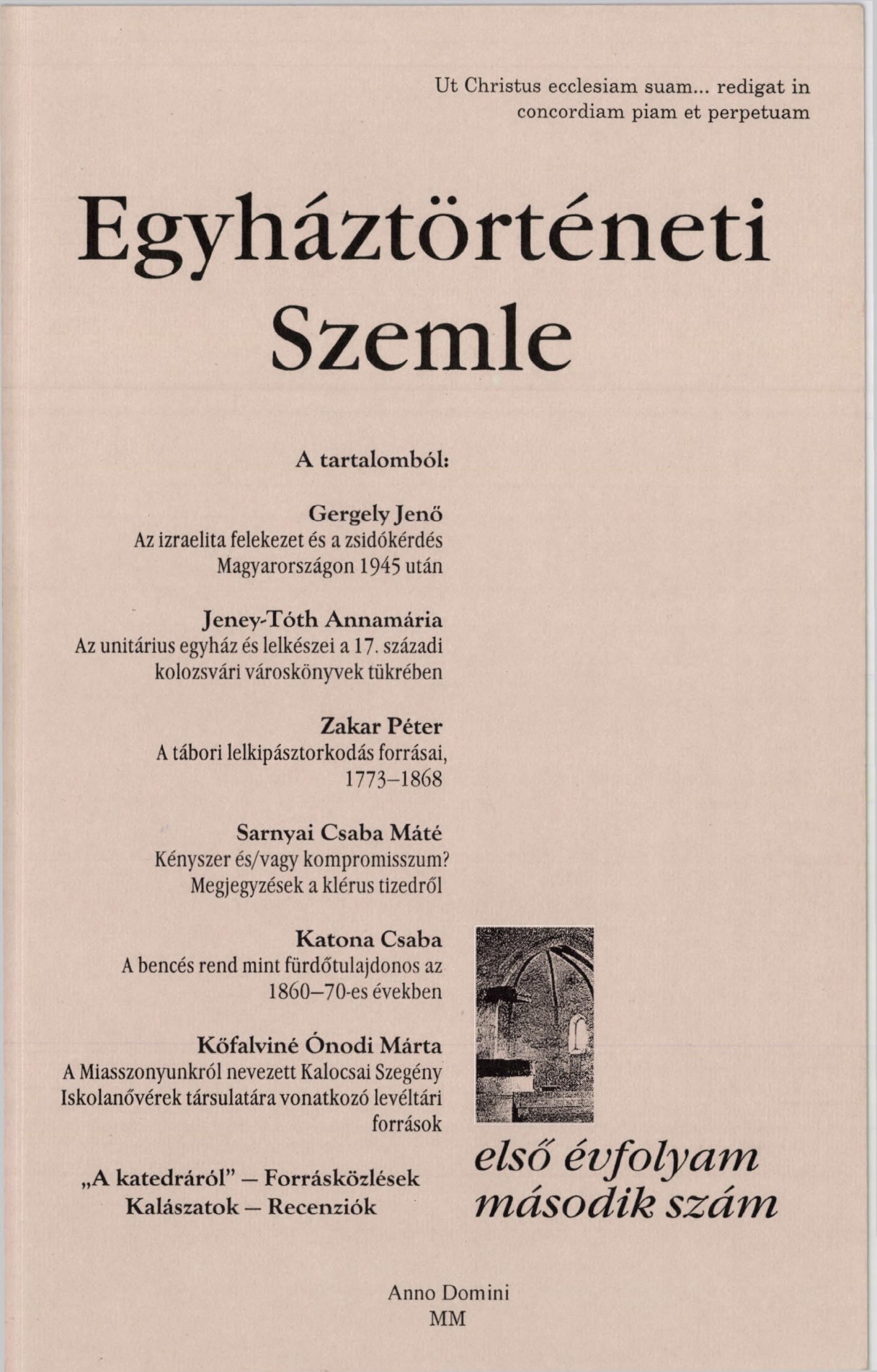 Egyháztörténeti Szemle 2000/2