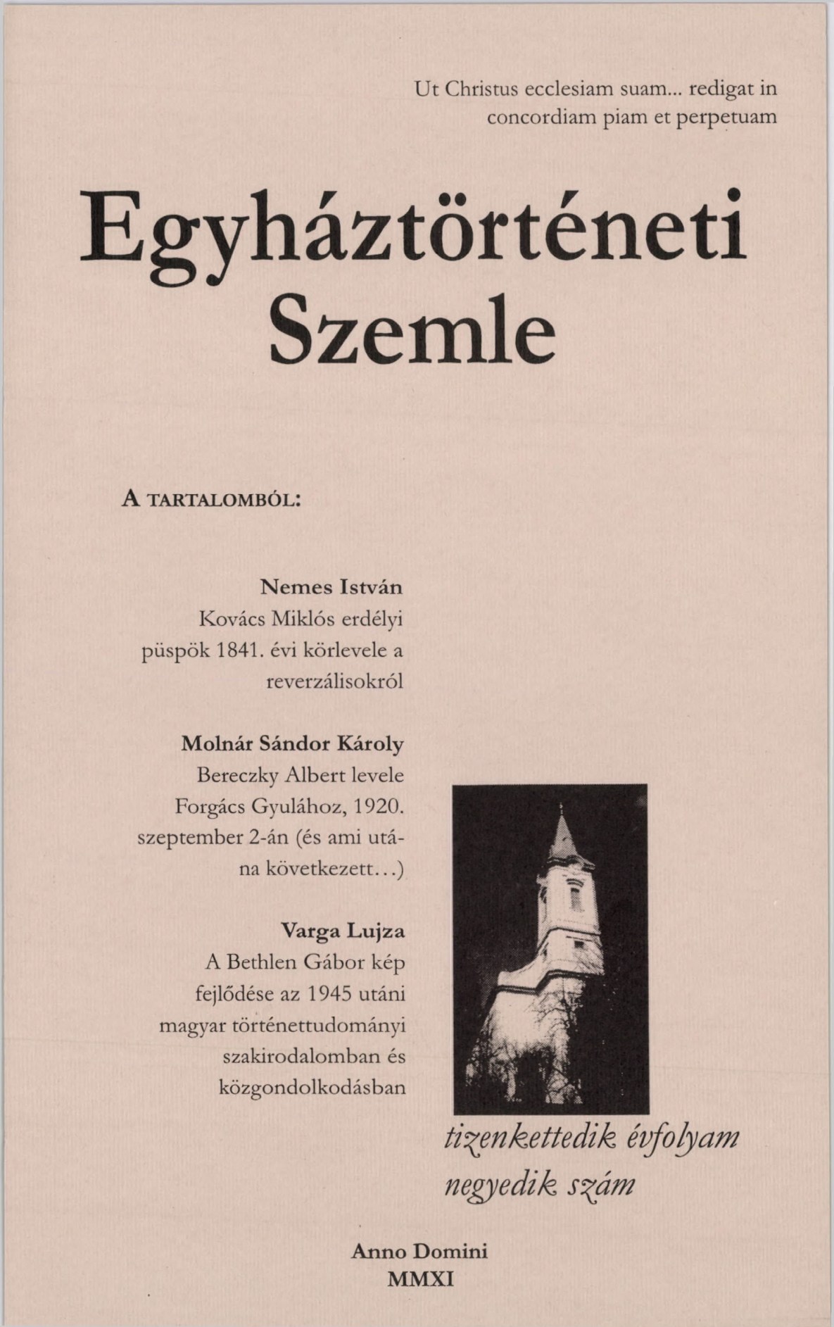 					View Vol. 12 No. 4 (2011): Church History Review
				