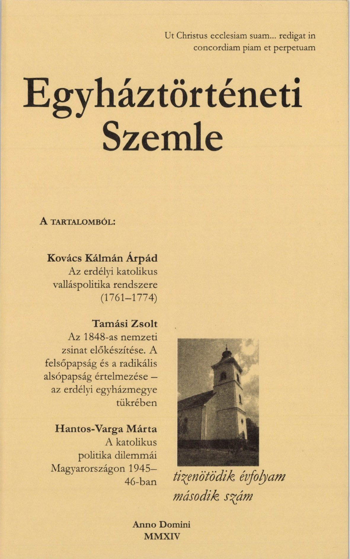 					View Vol. 15 No. 2 (2014): Church History Review
				