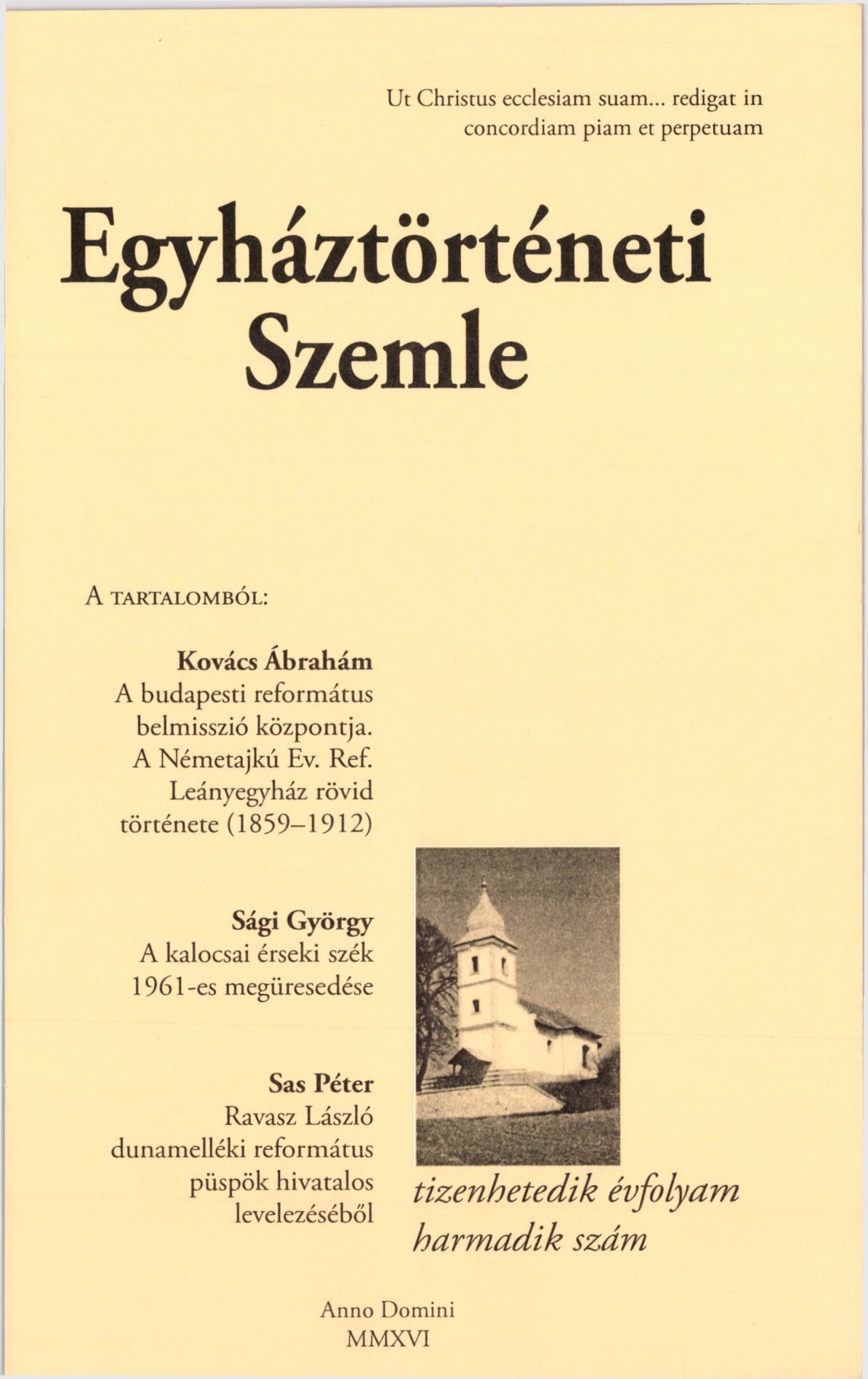 					View Vol. 17 No. 3 (2016): Church History Review
				