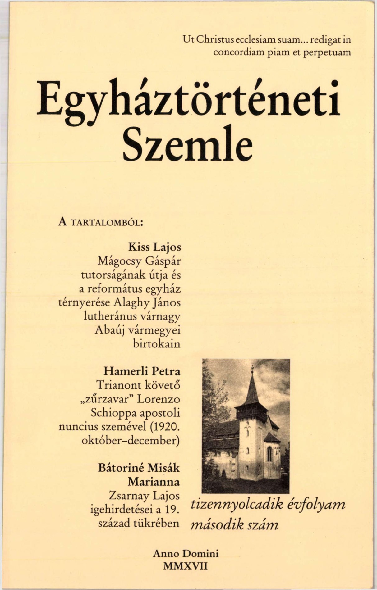 					View Vol. 18 No. 2 (2017): Church History Review
				