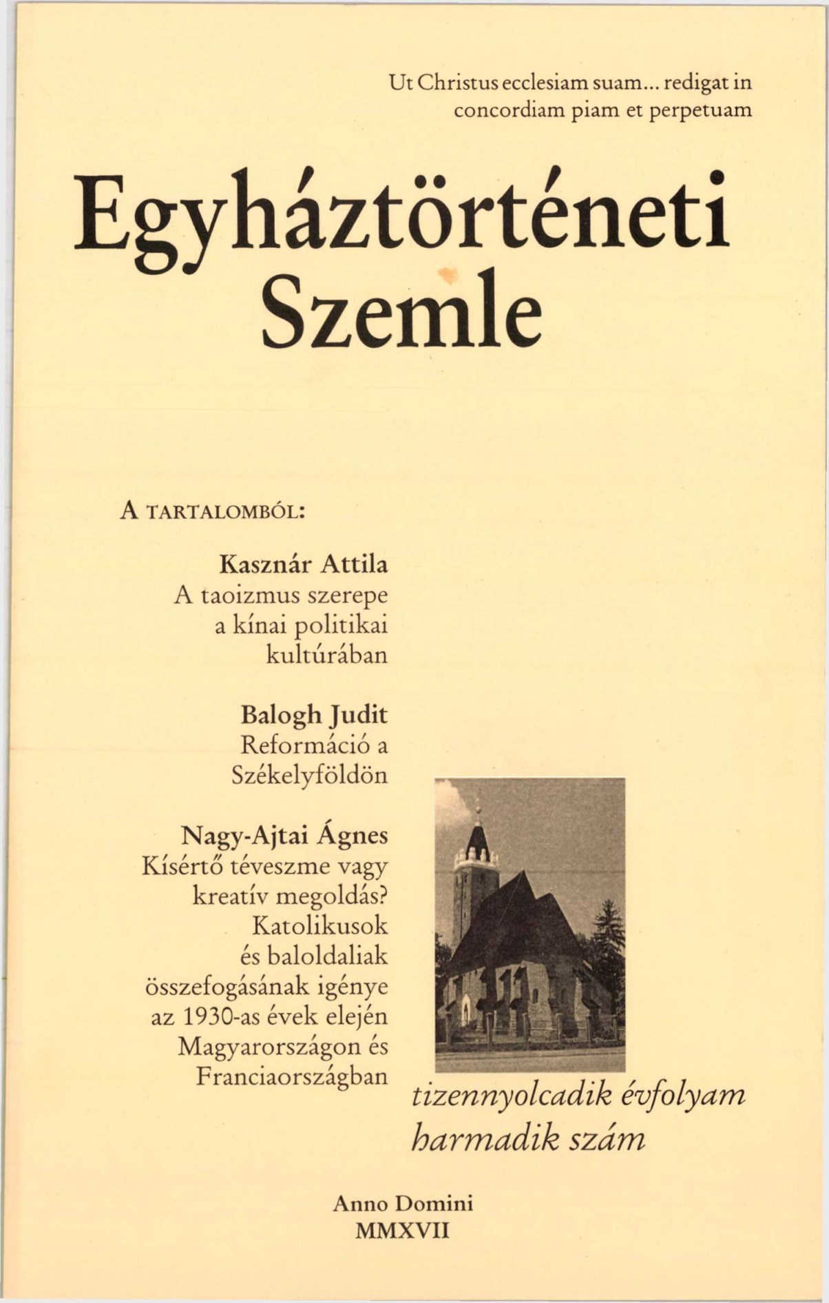 Egyháztörténeti Szemle 2017/3