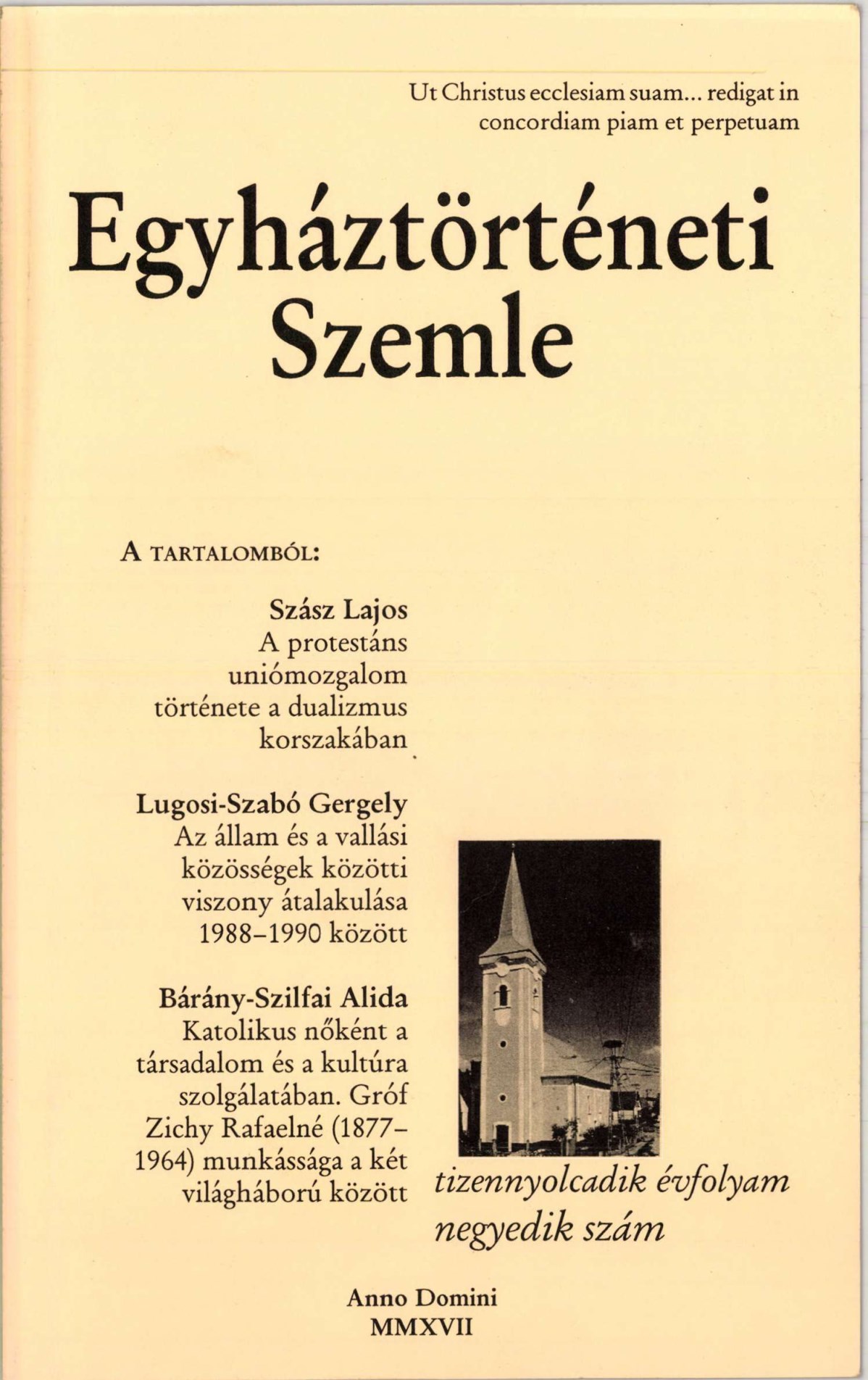 					View Vol. 18 No. 4 (2017): Church History Review
				