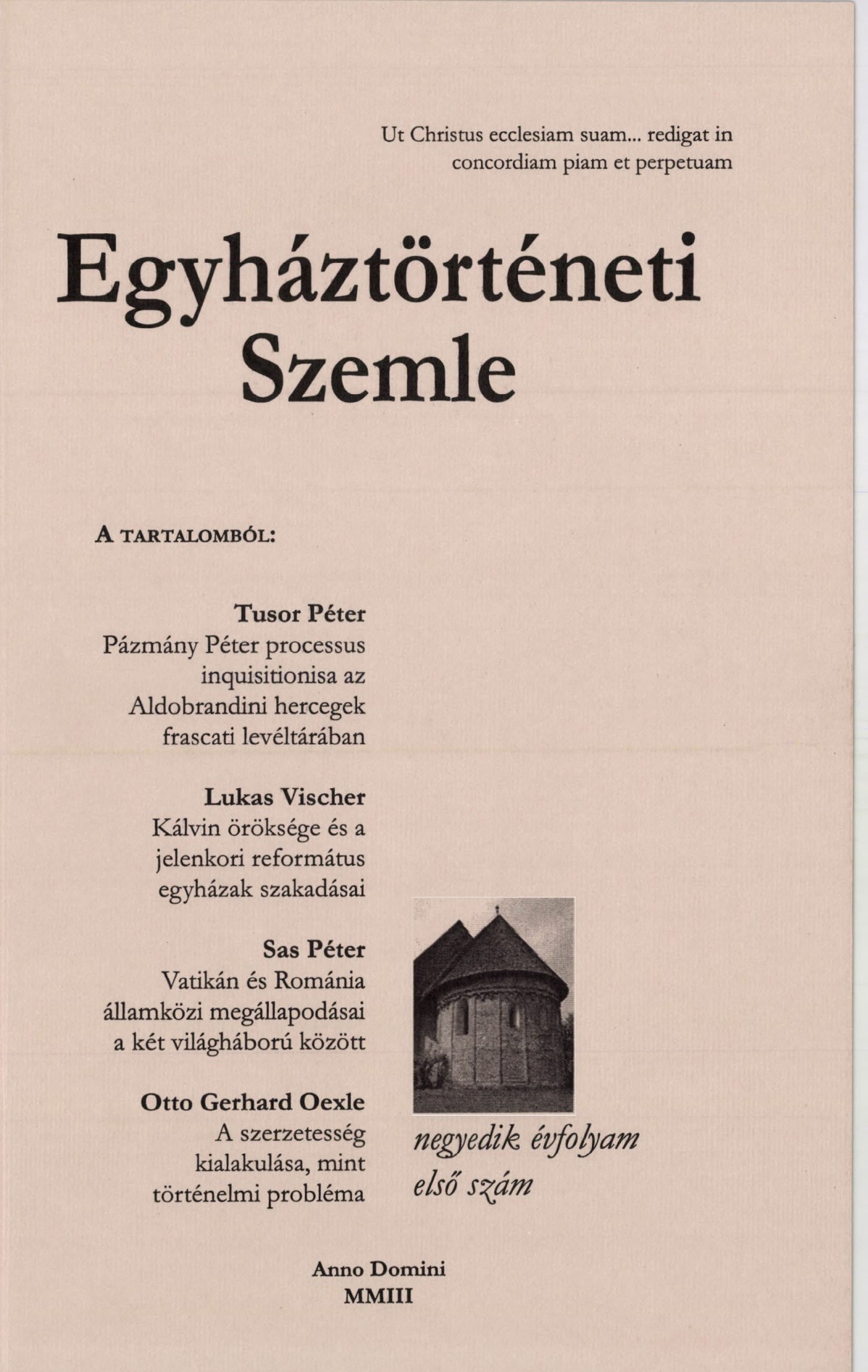 					View Vol. 4 No. 1 (2003): Church History Review
				