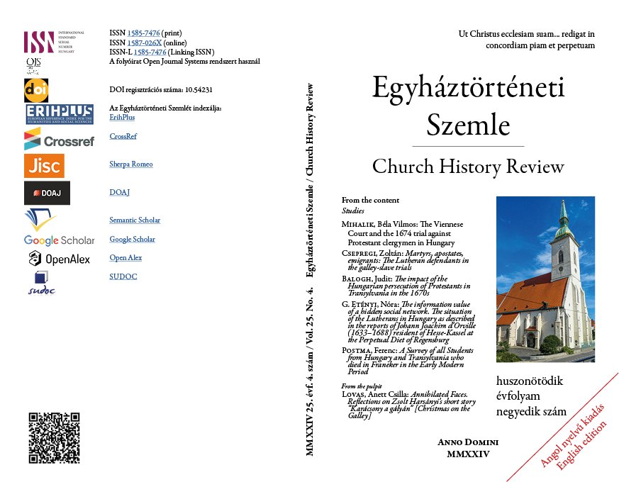 Egyháztörténeti Szemle 2024/4