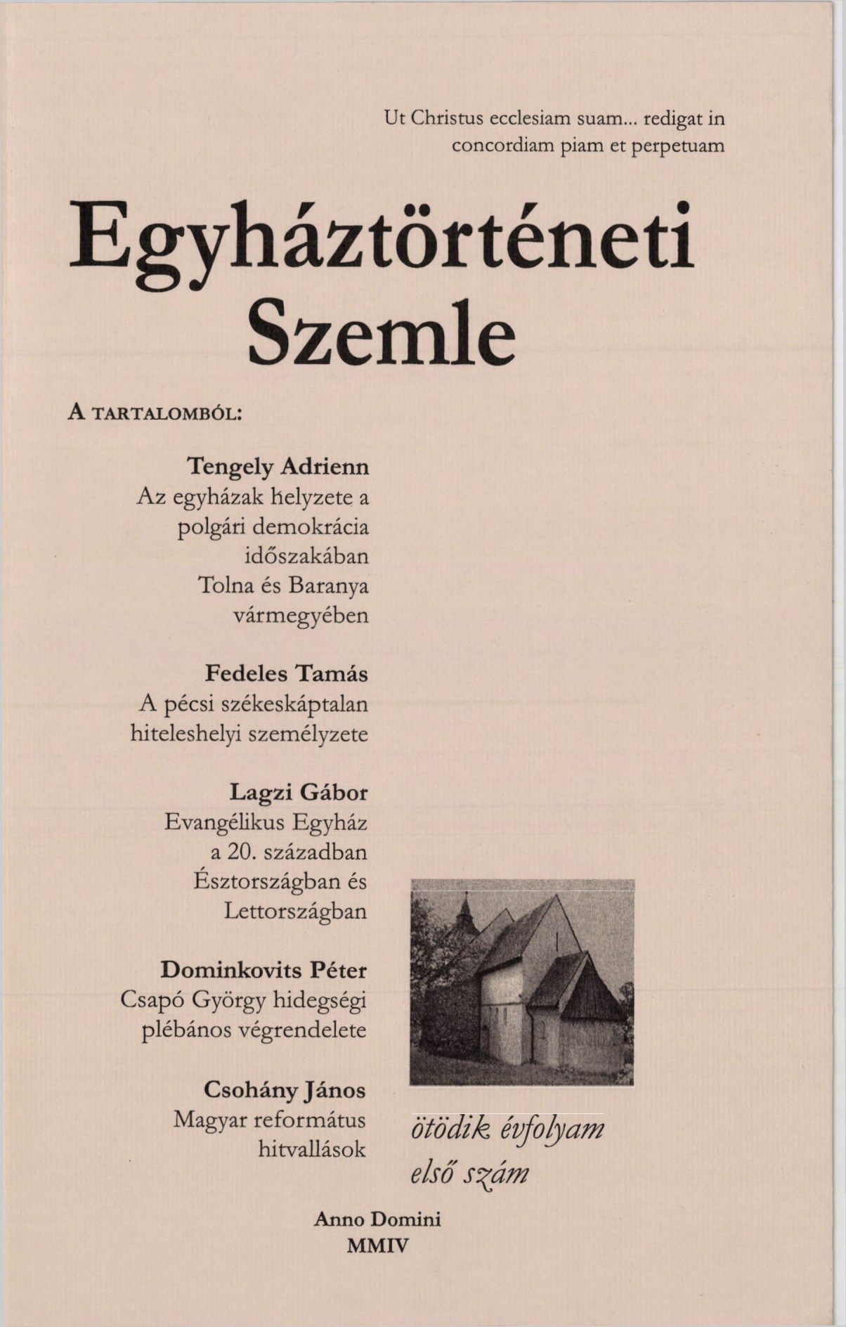 					View Vol. 5 No. 1 (2004): Church History Review
				