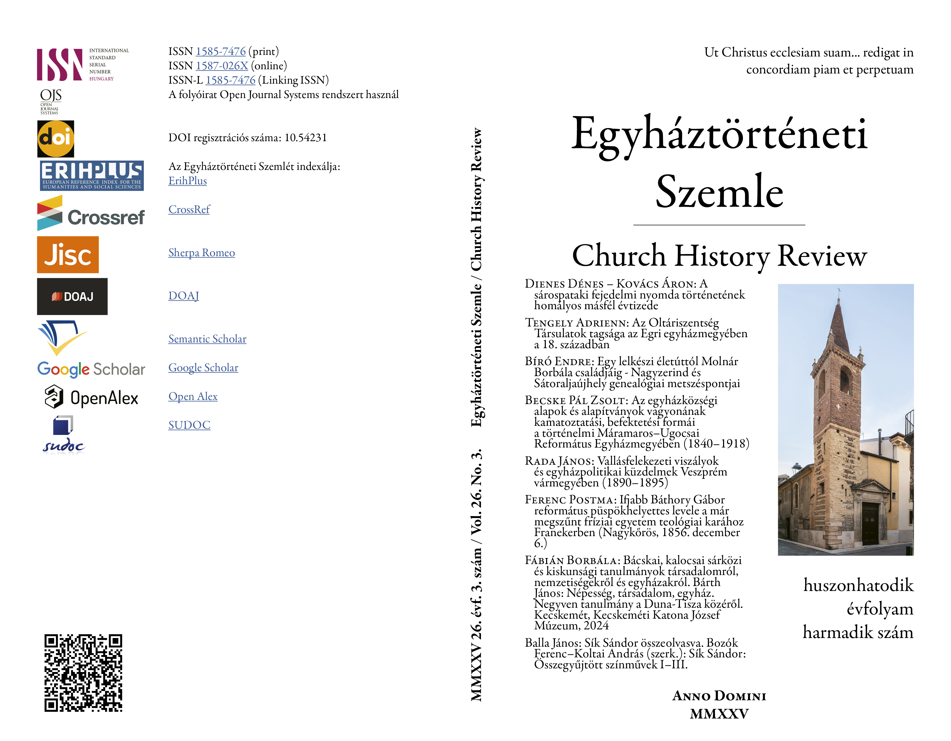 Egyháztörténeti Szemle 2025/3